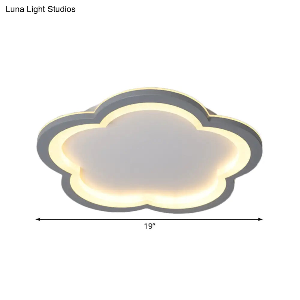 DecorBites™ DecorBites™ Simplicity LED Ceiling Light Fixture with Acrylic Diffuser- Flower Metal Flush Light in White/Warm Light, 10"/14.5"/19"/23.5" Wide