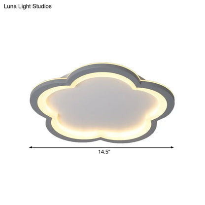 DecorBites™ DecorBites™ Simplicity LED Ceiling Light Fixture with Acrylic Diffuser- Flower Metal Flush Light in White/Warm Light, 10"/14.5"/19"/23.5" Wide
