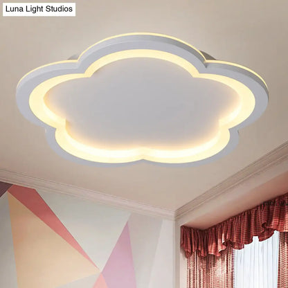 DecorBites™ DecorBites™ Simplicity LED Ceiling Light Fixture with Acrylic Diffuser- Flower Metal Flush Light in White/Warm Light, 10"/14.5"/19"/23.5" Wide