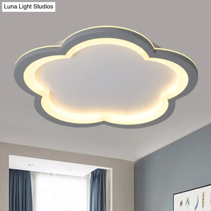 DecorBites™ DecorBites™ Simplicity LED Ceiling Light Fixture with Acrylic Diffuser- Flower Metal Flush Light in White/Warm Light, 10"/14.5"/19"/23.5" Wide