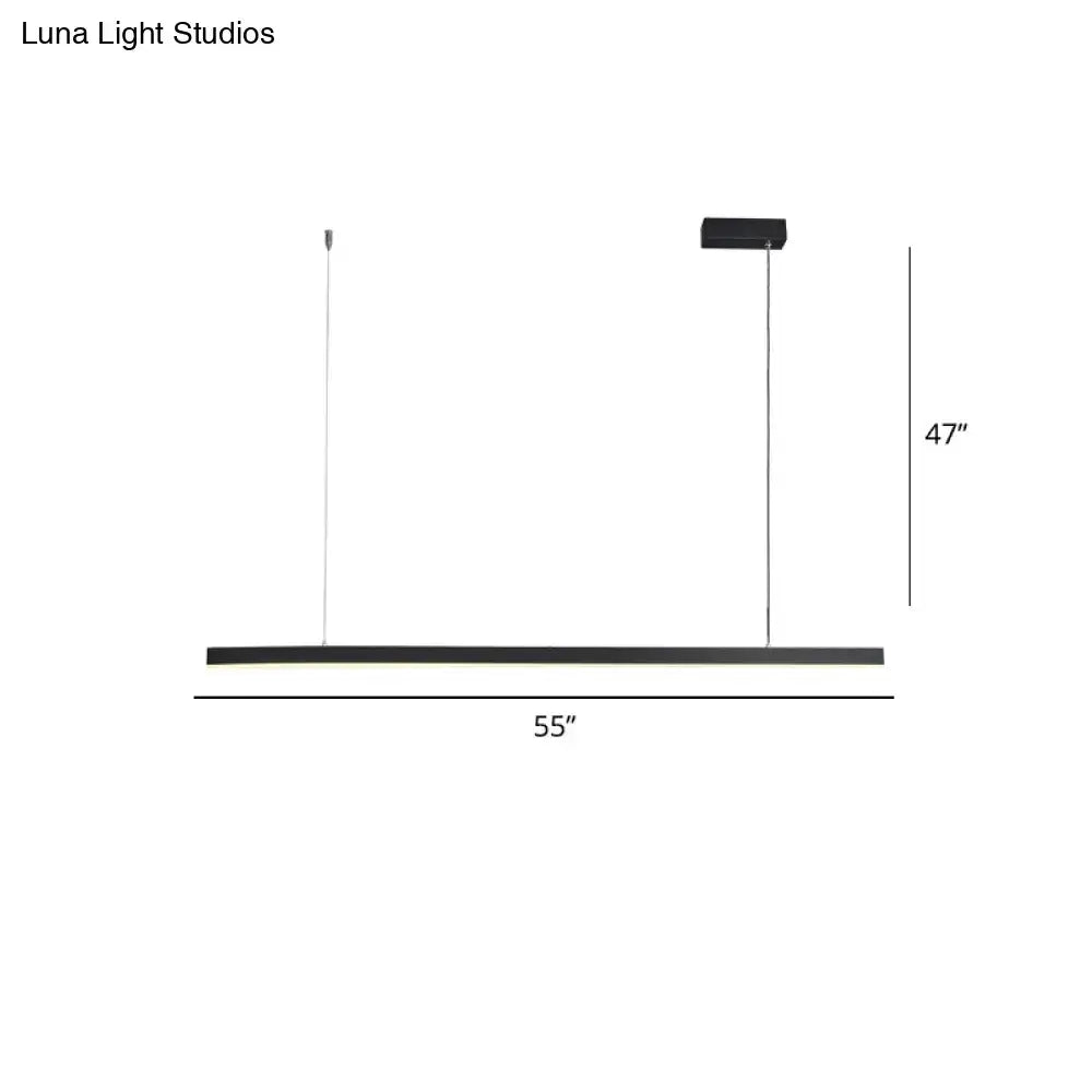 DecorBites™ simplicity led black metal pendant lighting with bulb included for dining room with sleek minimalist design