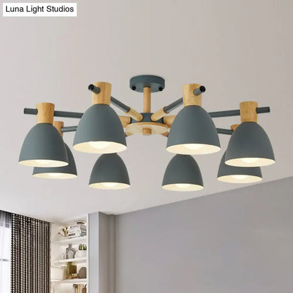 DecorBites™ DecorBites™ Simplicity Metal Dome Ceiling Semi Flush Mount for Living Room Lighting