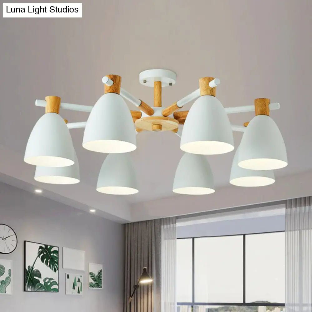 DecorBites™ DecorBites™ Simplicity Metal Dome Ceiling Semi Flush Mount for Living Room Lighting