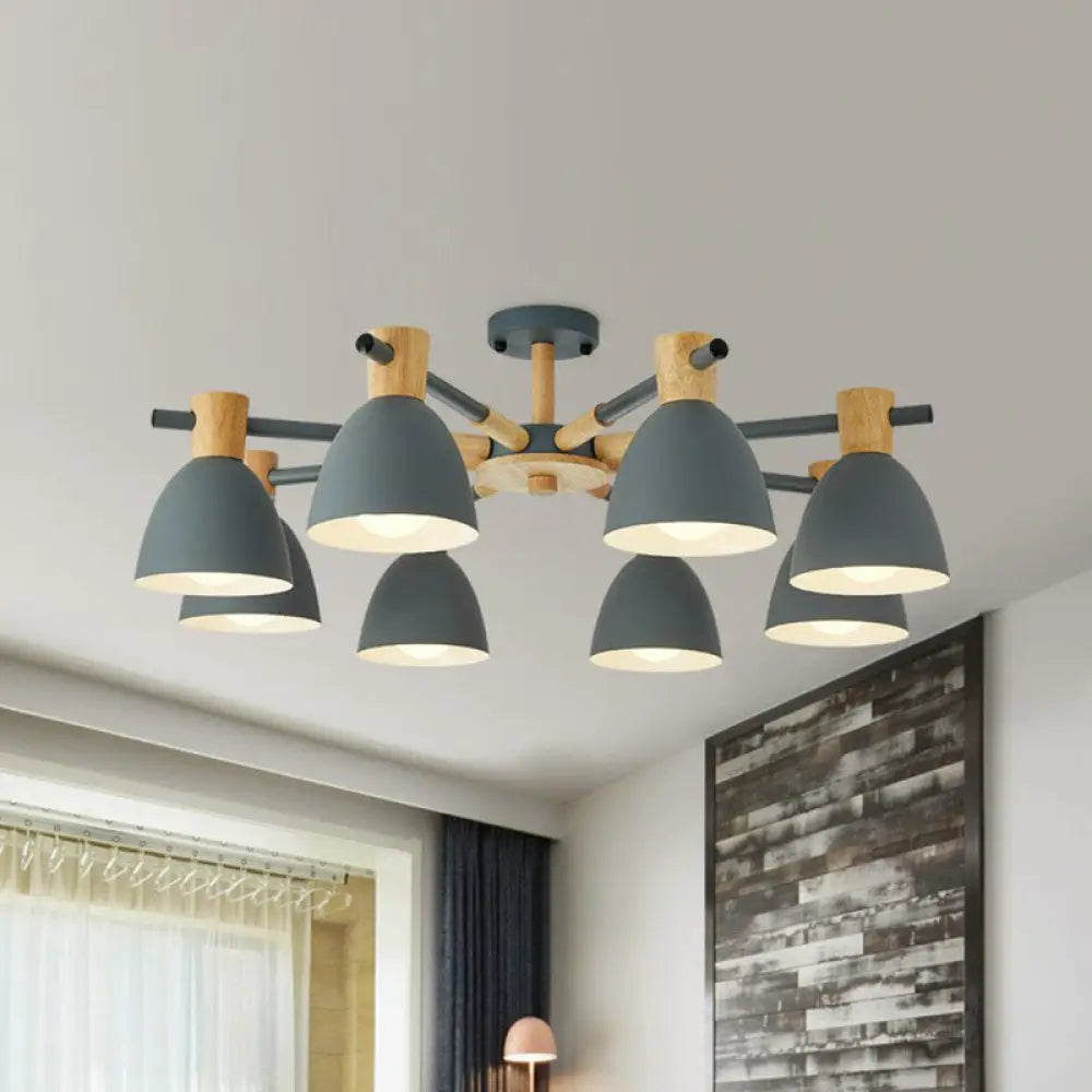 DecorBites™ DecorBites™ Simplicity Metal Dome Ceiling Semi Flush Mount for Living Room Lighting