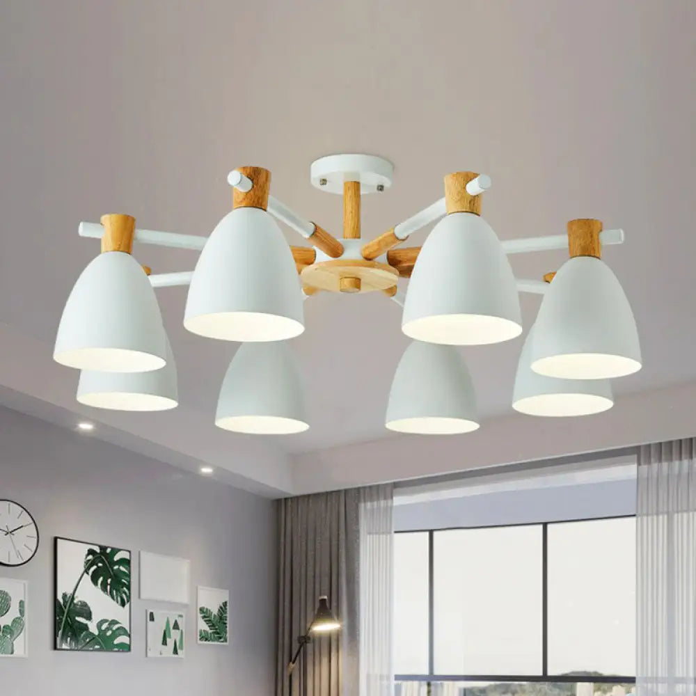 DecorBites™ DecorBites™ Simplicity Metal Dome Ceiling Semi Flush Mount for Living Room Lighting