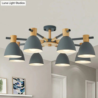 DecorBites™ DecorBites™ Simplicity Metal Dome Ceiling Semi Flush Mount for Living Room Lighting