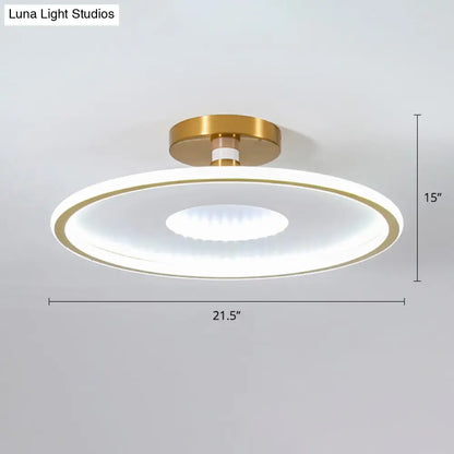 Lámpara de techo LED metálica DecorBites™ Simplicity | Luminaria de montaje semiempotrado tipo disco para dormitorios