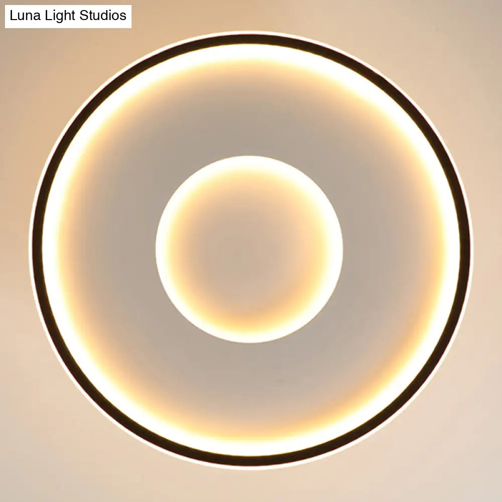 Lámpara de techo LED metálica DecorBites™ Simplicity | Luminaria de montaje semiempotrado tipo disco para dormitorios