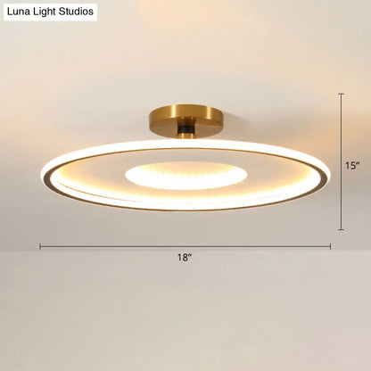 Lámpara de techo LED metálica DecorBites™ Simplicity | Luminaria de montaje semiempotrado tipo disco para dormitorios