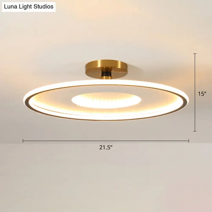 Lámpara de techo LED metálica DecorBites™ Simplicity | Luminaria de montaje semiempotrado tipo disco para dormitorios