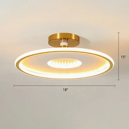 Lámpara de techo LED metálica DecorBites™ Simplicity | Luminaria de montaje semiempotrado tipo disco para dormitorios