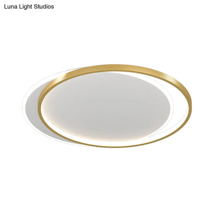 DecorBites™ DecorBites™ Simplicity Metal LED Flush Mount Ceiling Light with Halo Ring for Bedroom