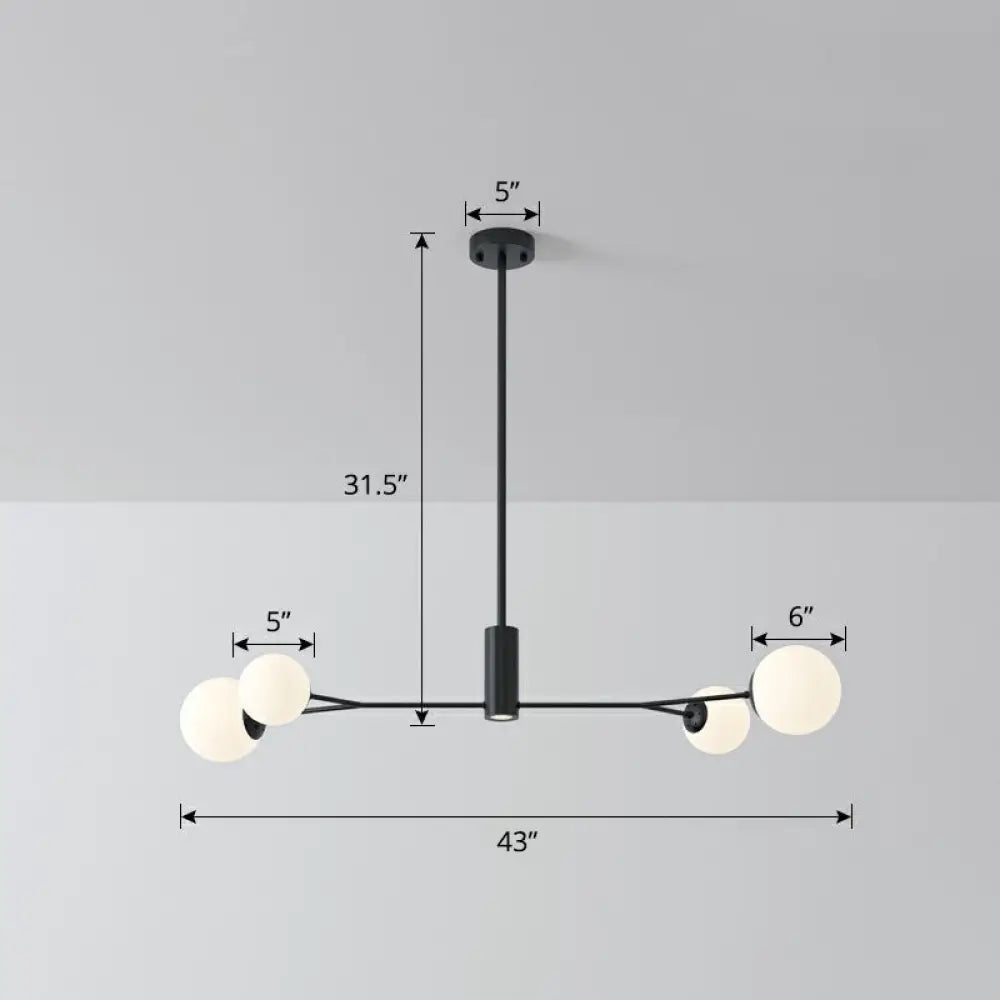 ديكوربايتس™ مصباح معلق من الزجاج الجزيئي بتصميم جزيرة أوبال سيمبليسيتي لغرف الطعام