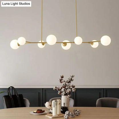 ديكوربايتس™ مصباح معلق من الزجاج الجزيئي بتصميم جزيرة أوبال سيمبليسيتي لغرف الطعام