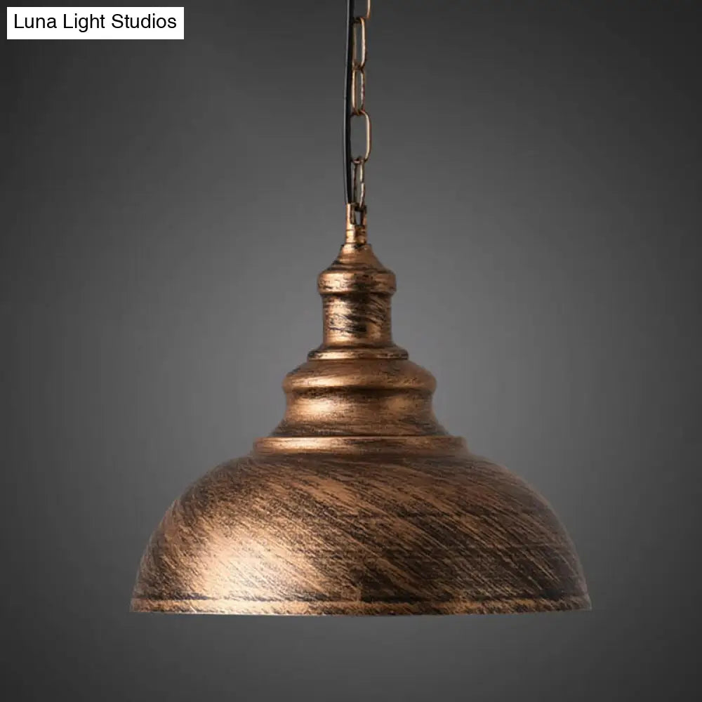 Simplicity Single-Bulb Iron Pot Cover Hanging Lamp - Stylish Restaurant Ceiling Lighting Fixture