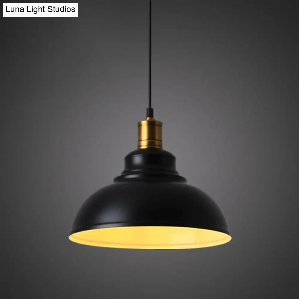 Simplicity Single-Bulb Iron Pot Cover Hanging Lamp - Stylish Restaurant Ceiling Lighting Fixture