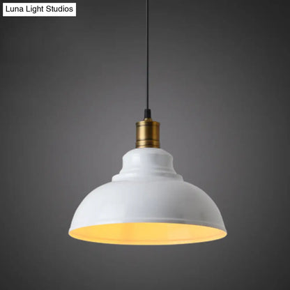 Simplicity Single-Bulb Iron Pot Cover Hanging Lamp - Stylish Restaurant Ceiling Lighting Fixture