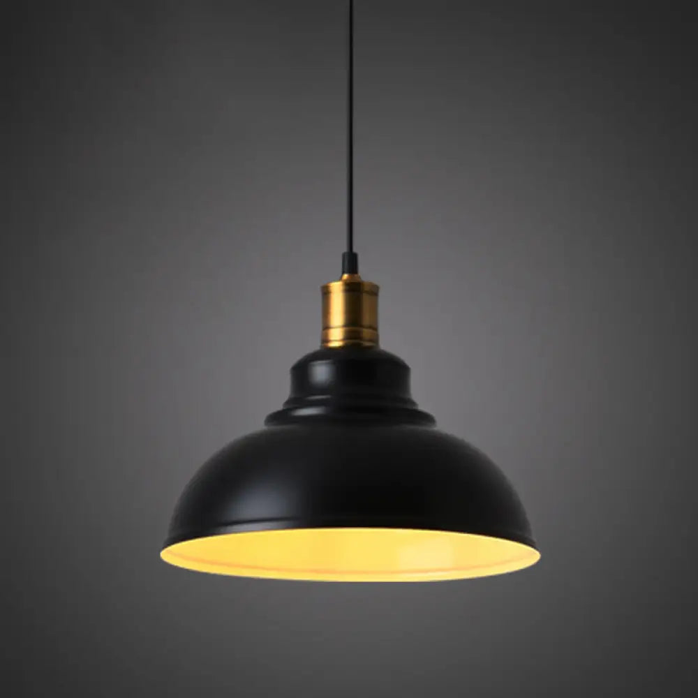 Simplicity Single-Bulb Iron Pot Cover Hanging Lamp - Stylish Restaurant Ceiling Lighting Fixture