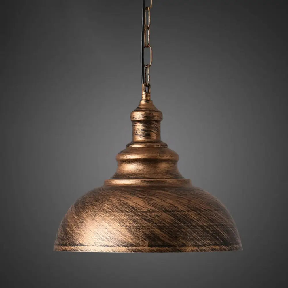 Simplicity Single-Bulb Iron Pot Cover Hanging Lamp - Stylish Restaurant Ceiling Lighting Fixture