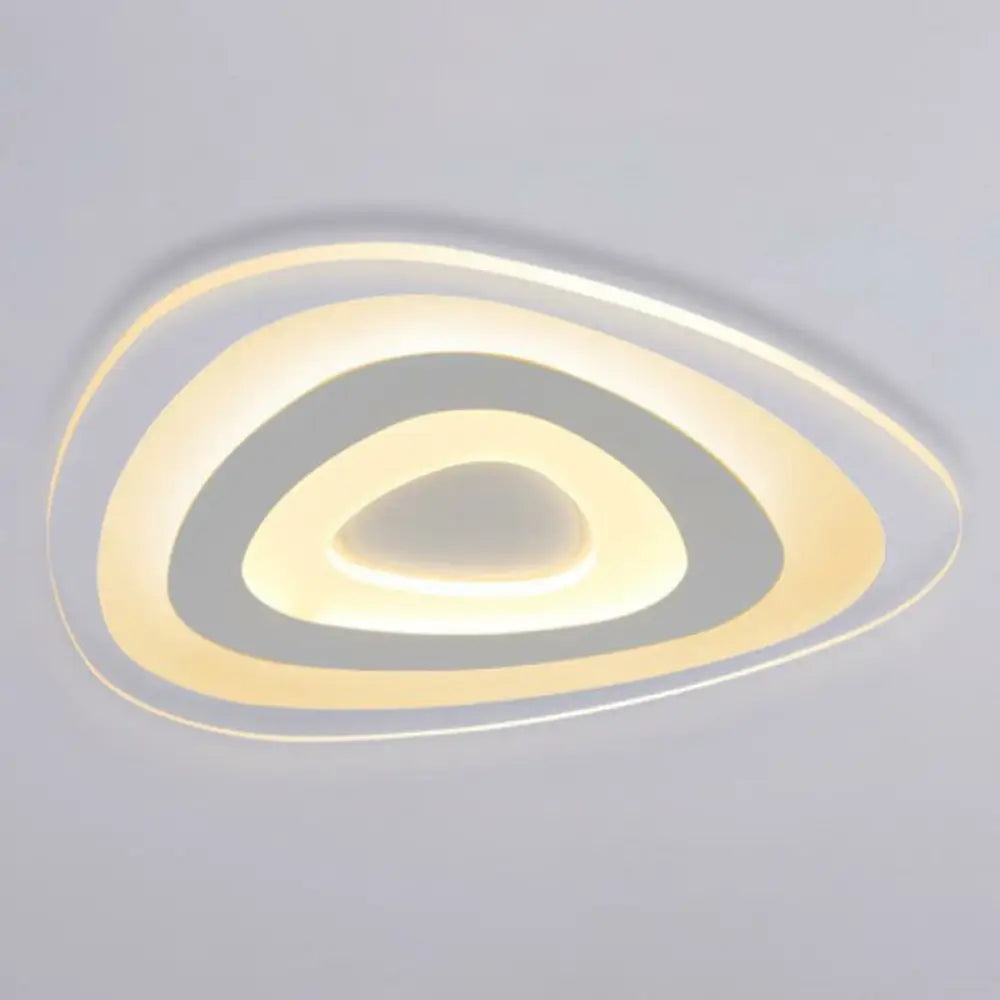 DecorBites™ DecorBites™ Simplicity Ultra-Thin LED Flush Mount Light in White for Living Room Ceiling