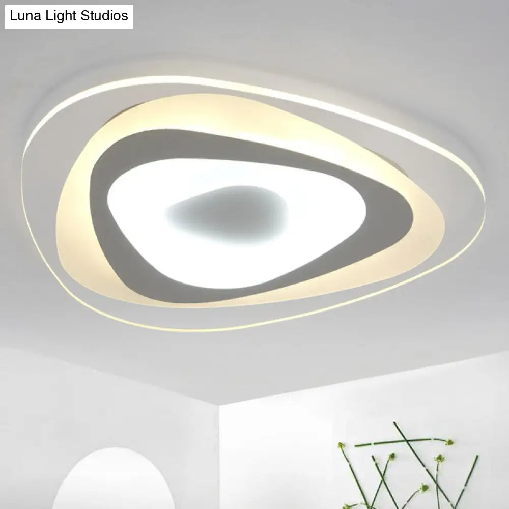 DecorBites™ DecorBites™ Simplicity Ultra-Thin LED Flush Mount Light in White for Living Room Ceiling