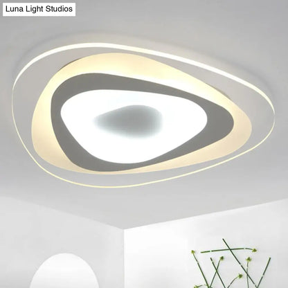 DecorBites™ DecorBites™ Simplicity Ultra-Thin LED Flush Mount Light in White for Living Room Ceiling