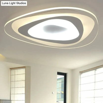 DecorBites™ DecorBites™ Simplicity Ultra-Thin LED Flush Mount Light in White for Living Room Ceiling