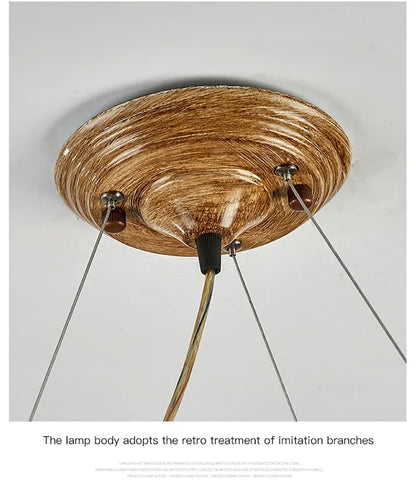 Simulation Iron Tree Branch Bubble Chandelier - Chandelier