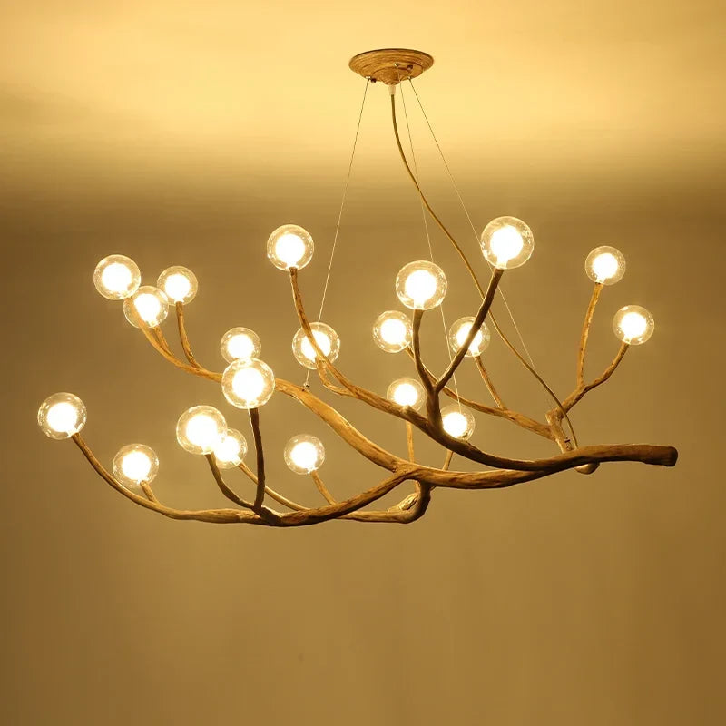 Simulation Iron Tree Branch Bubble Chandelier - Chandelier
