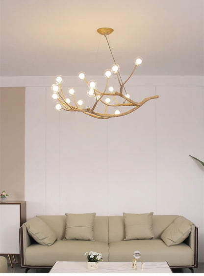 Simulation Iron Tree Branch Bubble Chandelier - Chandelier