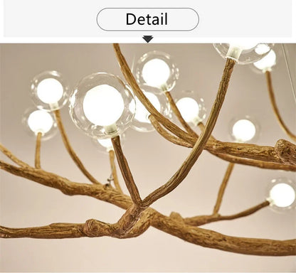 Simulation Iron Tree Branch Bubble Chandelier - Chandelier