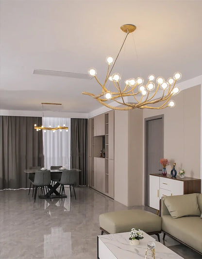 Simulation Iron Tree Branch Bubble Chandelier - Chandelier