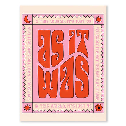 Singer Harris Styles Lyrics Art Poster - 8 / 50x70cm No Frame - Posters