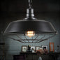 Single Pendant Light Kit with Tapered Cage in Black/Rust - Available in 3 Sizes (10"/14"/18")