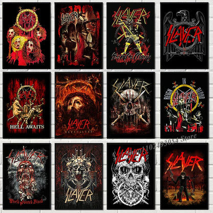 Slayer Heavy Metal Band Album Poster Canvas Art - Posters