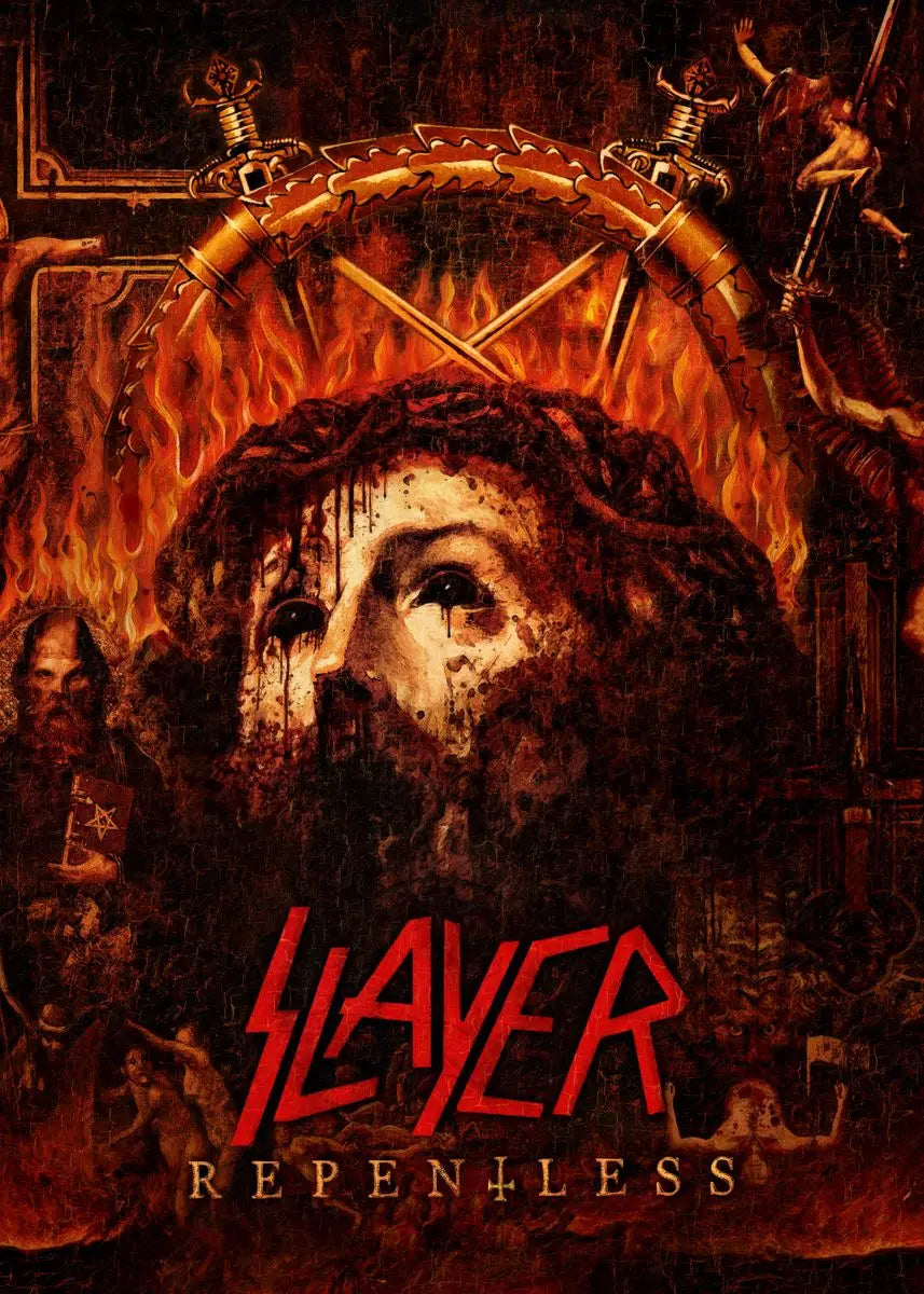 Slayer Heavy Metal Band Album Poster Canvas Art - R / 30X40cm No Framed - Posters