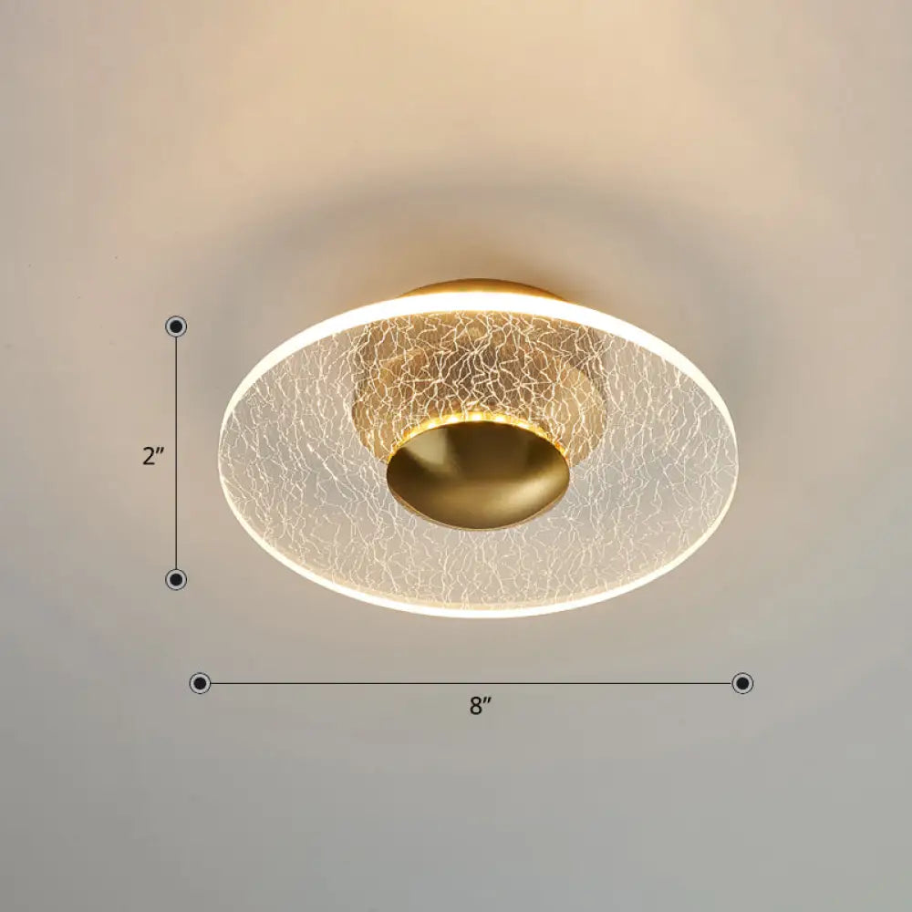 DecorBites™ DecorBites™ Sleek Acrylic Disc LED Ceiling Light for Corridor - Postmodern Semi Flush Mount Design