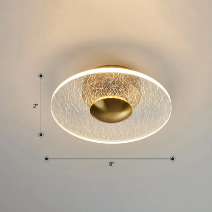DecorBites™ DecorBites™ Sleek Acrylic Disc LED Ceiling Light for Corridor - Postmodern Semi Flush Mount Design