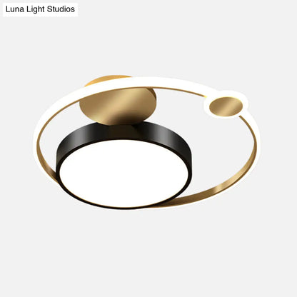 DecorBites™ Lámpara de techo empotrada de acrílico elegante DecorBites™ Simplicity LED con acabado dorado para dormitorio