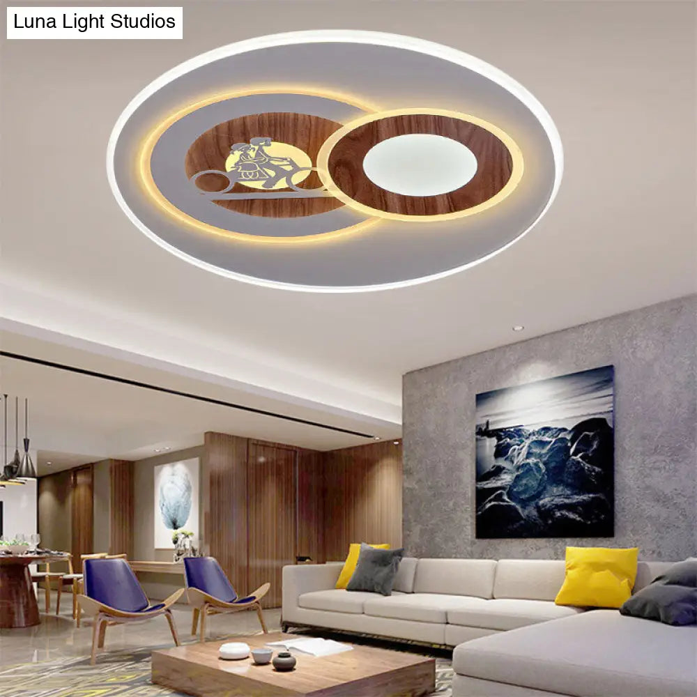 DecorBites™ DecorBites™ Sleek Acrylic LED Flush Mount Ceiling Light for Corridors, Contemporary White Design