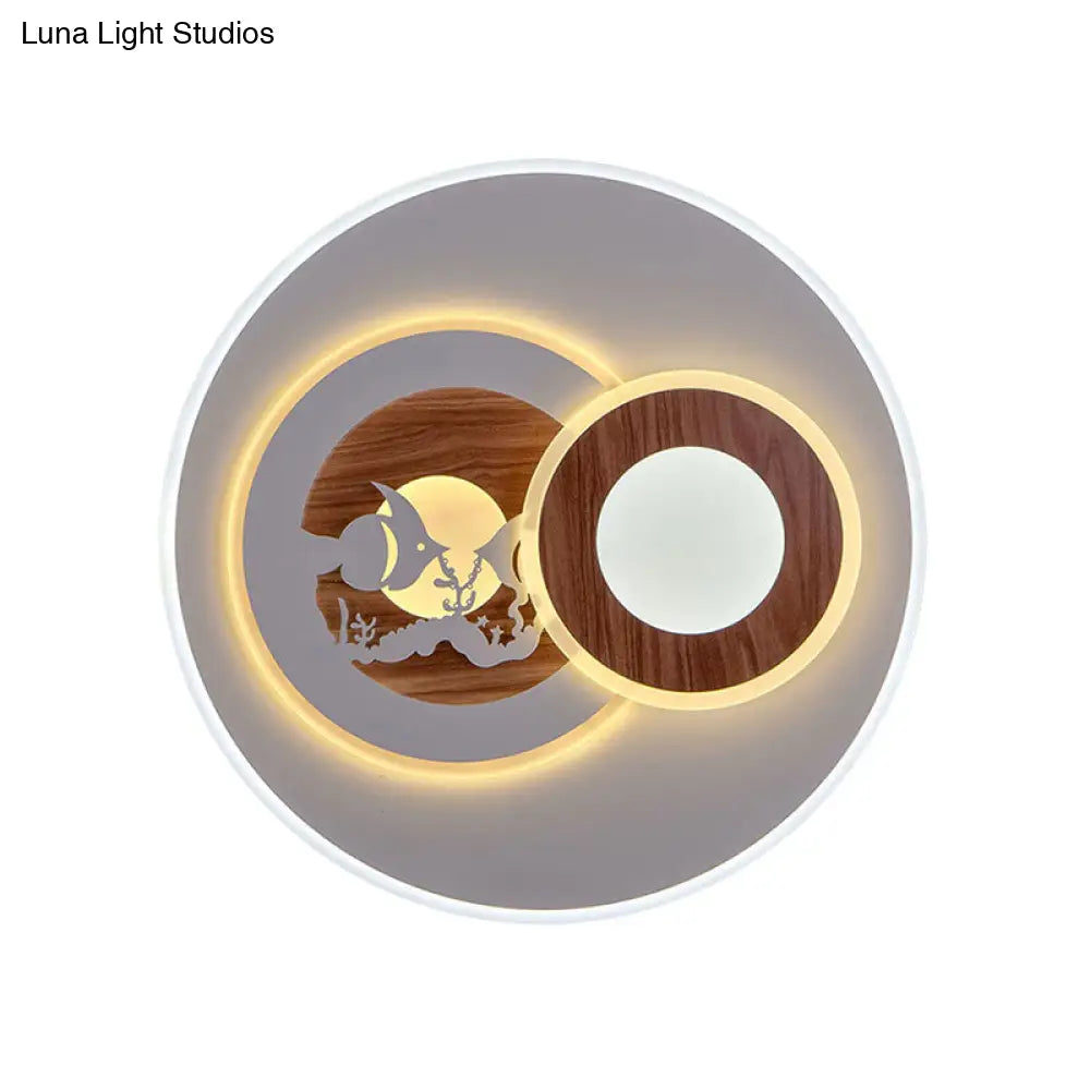 DecorBites™ DecorBites™ Sleek Acrylic LED Flush Mount Ceiling Light for Corridors, Contemporary White Design