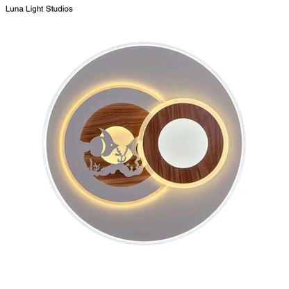 DecorBites™ DecorBites™ Sleek Acrylic LED Flush Mount Ceiling Light for Corridors, Contemporary White Design