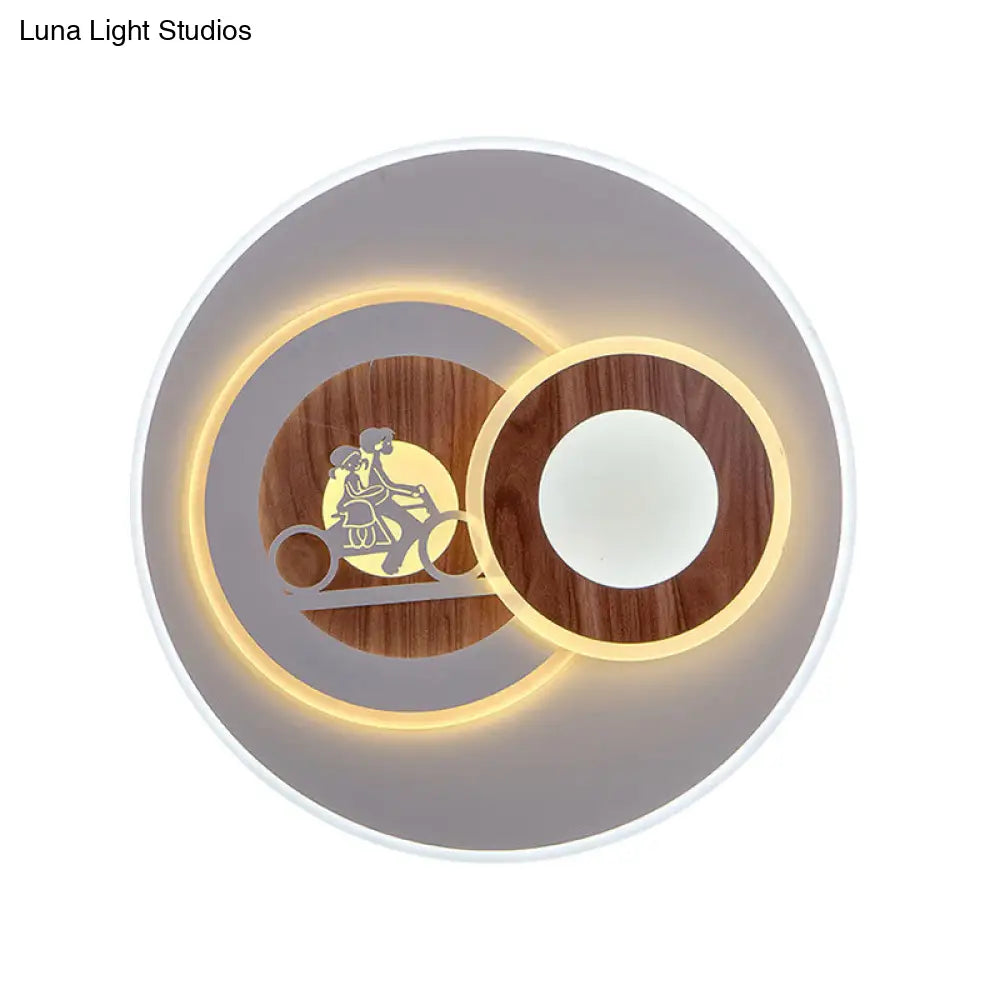 DecorBites™ DecorBites™ Sleek Acrylic LED Flush Mount Ceiling Light for Corridors, Contemporary White Design
