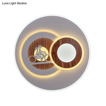 DecorBites™ DecorBites™ Sleek Acrylic LED Flush Mount Ceiling Light for Corridors, Contemporary White Design