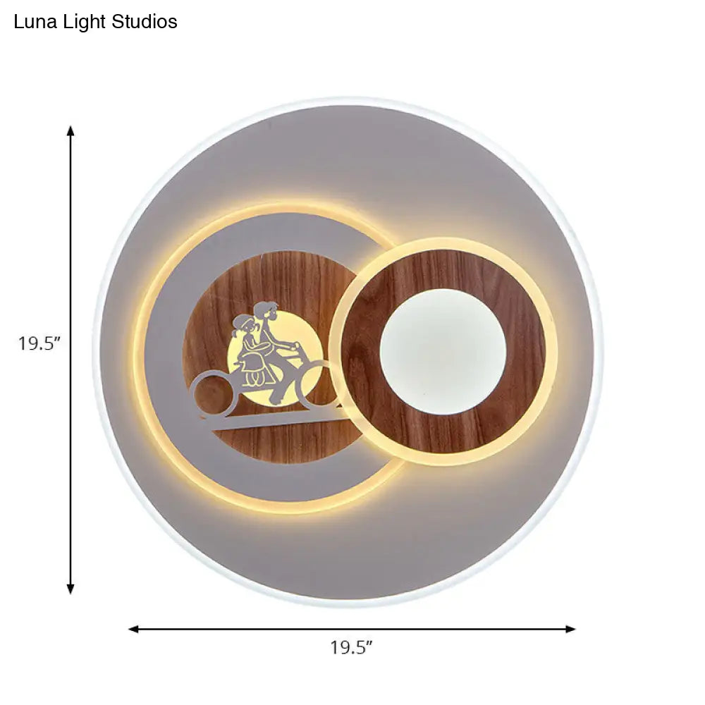 DecorBites™ DecorBites™ Sleek Acrylic LED Flush Mount Ceiling Light for Corridors, Contemporary White Design