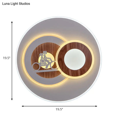 DecorBites™ DecorBites™ Sleek Acrylic LED Flush Mount Ceiling Light for Corridors, Contemporary White Design