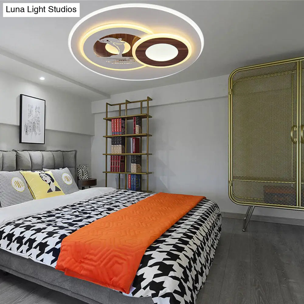 DecorBites™ DecorBites™ Sleek Acrylic LED Flush Mount Ceiling Light for Corridors, Contemporary White Design
