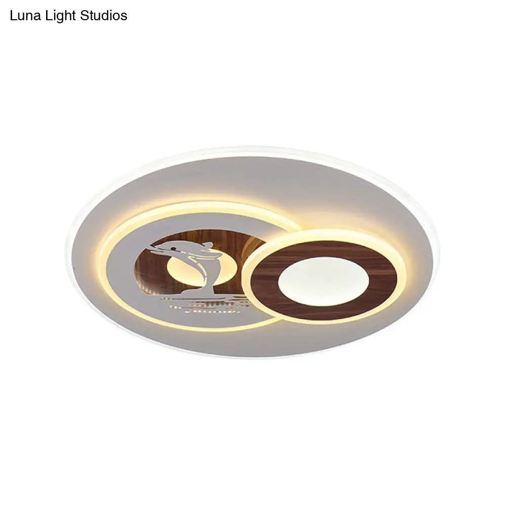 DecorBites™ DecorBites™ Sleek Acrylic LED Flush Mount Ceiling Light for Corridors, Contemporary White Design