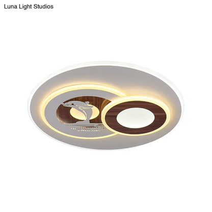 DecorBites™ DecorBites™ Sleek Acrylic LED Flush Mount Ceiling Light for Corridors, Contemporary White Design
