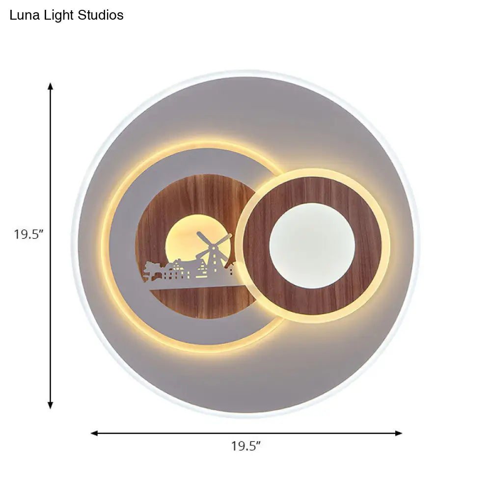 DecorBites™ DecorBites™ Sleek Acrylic LED Flush Mount Ceiling Light for Corridors, Contemporary White Design